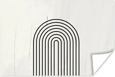 Produktbild von MuchoWow® Poster Kunst - Design - Schwarz - Weiß 120x80 cm - Bilder