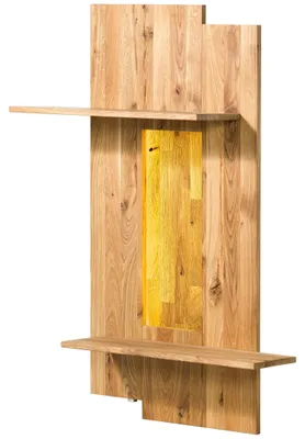 Produktbild von MASSIVMOEBEL24.DE Wandregal Wildeiche 80x28x110 natur geölt WIEN #236