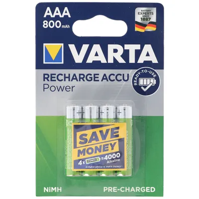 Produktbild von VARTA Ready2use Akku Micro/AAA 56703 800mAh 4er Pack 4008496550616