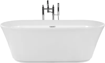 Produktbild von BELIANI Badewanne Weiß 170 x 80 cm Oval Acryl Freistehend Minimalistisch Modern