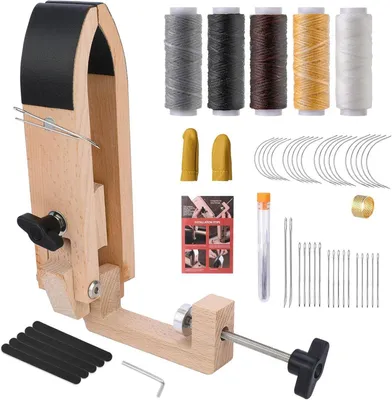 Produktbild von Leder-Nähpony für DIY Handnähen & Lederarbeitsklemme Kit