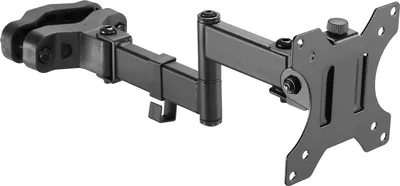 Produktbild von Pfostenhalterung für Bildschirme mit Doppelgelenkarm, 17-32' Monitorhalterung bis 8kg, Pfosten-/Rohrdurchmesser von 28 bis 60mm, Monitorarm