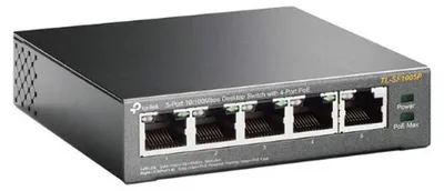 Produktbild von TP-Link TL-SF1005P, Unmanaged, Fast Ethernet (10/100), Vollduplex, Power over Ethernet (PoE)