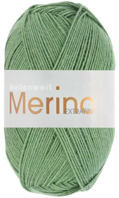 Produktbild von Lana Grossa - Meilenweit 100g Merino Extrafine uni 2430 resedagrün