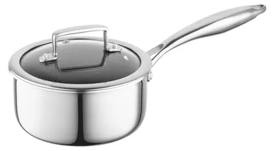 Productafbeelding van FLORINA RVS steelpan met glazen deksel, ARISTO, 16 cm, 1 liter | Anti-aanbaklaag