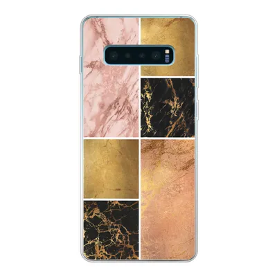 Produktbild von MuchoWow® Handyhülle Schutzhülle Hülle für Samsung Galaxy S10 Plus Marmor - Rosa - Gold Silikon Softcase Handy Hülle - Schutzhülle