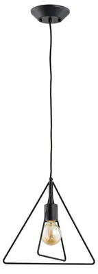 Immagine prodotto di Lampada a sospensione CARVI a triangoli, nera, 1xE27x15W, metallo, dimensioni: 90x34,5x27 cm, IP20, Alfa