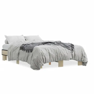 Immagine prodotto di vidaXL Struttura letto rovere Sonoma 120x200 cm in legno e metallo