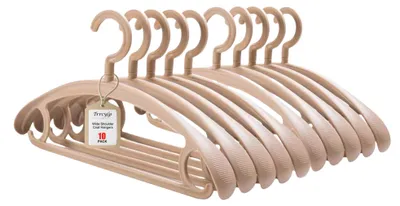 Immagine prodotto di Set di 10 robusti appendiabiti in plastica con gancio girevole