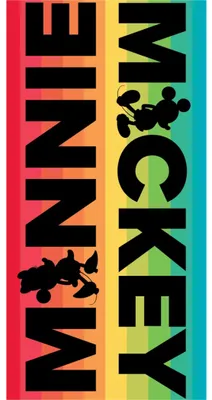 Imagen del producto de Froté una toalla con los personajes de Minnie Mouse y Mickey Mouse