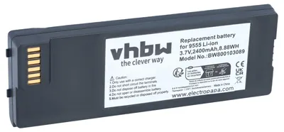 Produktbild von vhbw Akku kompatibel mit Iridium 9555 Handy Smartphone Satelliten Telefon (2400 mAh, 3,7 V, Li-Ion)