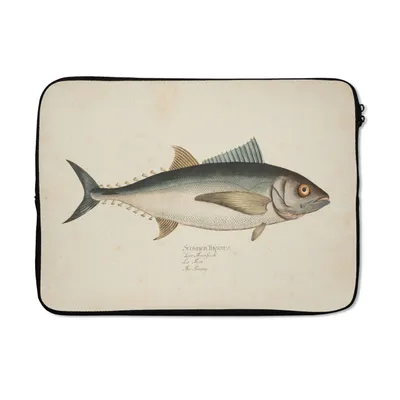 Produktbild von MuchoWow® Laptop Hülle 13 Zoll Eine alte Illustration eines Fisches Laptoptasche - Laptophülle - Sleeve - Rundumschutz