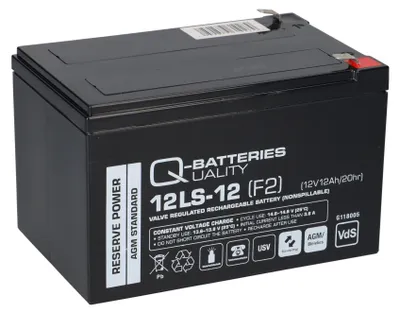 Image de Q-Batteries 12LS-12 F2 12V 12Ah Batterie plomb-volume / AGM VRLA avec VdS