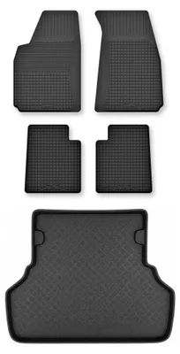 Produktbild von Gummimatten + Kofferraumwanne für Toyota Avensis I T22 1997-2003 (Kombi) – Schwarz, modellangepasst – Wielganizator Semi-Universal