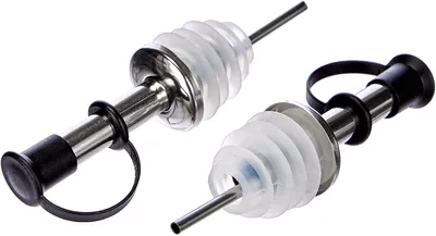 Produktbild von Westmark 2 Ausgießer, Silikonkork mit Käppchen u. Schlaufe "Inox Standard"