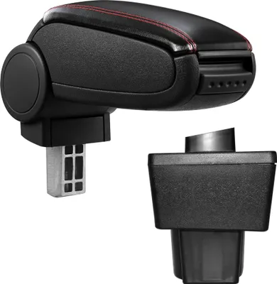 Produktbild von [pro.tec]® Skoda Yeti Mittelarmlehne Kunstleder schwarz/rot Armlehne Auto