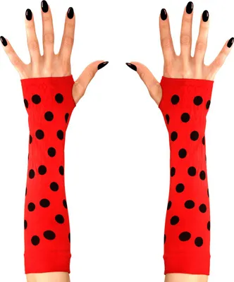 Produktbild von Handstulpen Fingerlose Marienkäfer Handschuhe