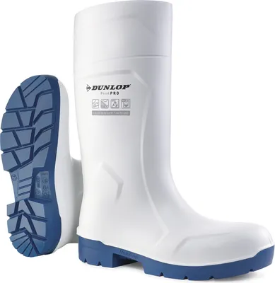 Produktbild von Dunlop Stiefel Purofort FoodPro BioBased MultiGrip safety S4 weiß, nach EN ISO 20345:2011 S4 CI SRC  Größe 43