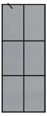 Produktbild von Schwarze Glas-Duschwand 80x195cm aus Einscheibensicherheitsglas für das moderne Bad