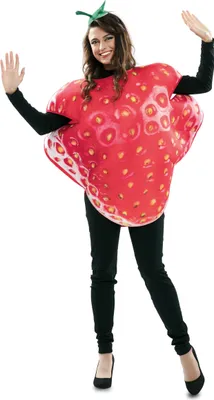 Produktbild von Erdbeer-Kostüm witziges Karneval-Kostüm rot - Einheitsgröße (M/L)