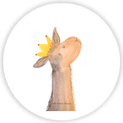Produktbild von Mr. & Mrs. Panda magnet Lamakopf König - Weiß - Geschenk, Lama, Kühlschrankmagnet, whiteboardmagnet, Lamas, für kühlschrank, Memohalter, Papa, pinnwand, Mama, Abitur