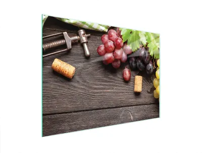 Produktbild von Kratzfestes Glas-Schneidebrett 40x30 cm, hygienisch und leicht zu reinigen, für Obst