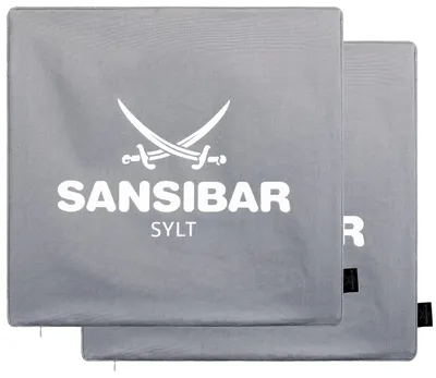 Kissenbezug 45x45 cm 2er-Set 100% Baumwolle grau/weiß