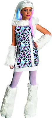Produktbild von Monster High Abbey Bominable Kostüm Kinder # Gr. M / 122-128 (5-7 J.)