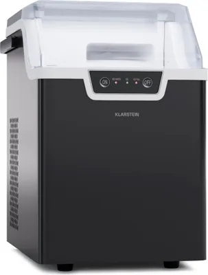 Image de Klarstein Machine à glaçons nugget pour la maison, le camping & la restauration, mini machine à glaçons 170 W petite, glaçons rapides en 4 min, écran LED, machine à glaçons rapide pour nuggets, autonettoyante, 12 kg/24 h