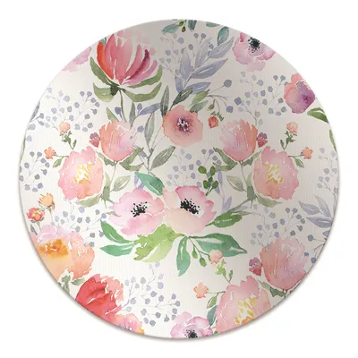 Produktbild von Rundmatte - Stuhlunterlage Bürostuhlunterlage - Rund Ø 100 cm - Bodenmatte - Fußmatte - Pastellblumen