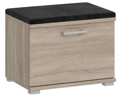 Produktbild von Schuhschrank Schuhbank mit Sitzfläche Hellbraun, 50x40x35 cm