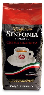 Produktbild von Saquella Espresso Sinfonia Crema Classica – 1kg Bohne – 65% Arabica / 35% Robusta