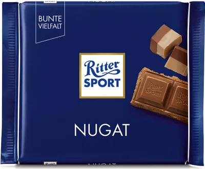 Produktbild von Ritter Sport Nugat Vollmilchschokolade mit Nugat Füllung 100g 13er Pack