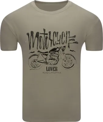 Zdjęcie produktu dla Koszulka męska Diarbo z nadrukiem motocyklisty khaki rozmiar M
