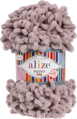 Strickgarn ALIZE Puffy Fine Uni, steingrau
