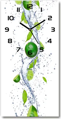 Produktbild von Wanduhr aus Glas – 30x60 cm - Glasbild - Glasuhr - Gehärtetes Glas -Kalk