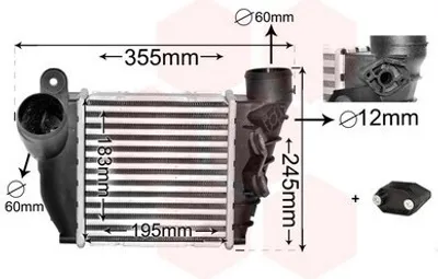 Produktbild von VAN WEZEL 58004200 Ladeluftkühler LLK für VW Golf IV Schrägheck (1J1) Turbo Intercooler