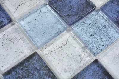Produktbild von Handmuster Transparentes Crystal Glasmosaik blau Wand Fliesenspiegel Küche Dusche Bad MOS88-0044_m