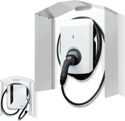 Produktbild von TolleTour Edelstahl Dach für Wallbox inkl. Montagezubehör ,40 x 20 x 45 cm Abdeckung für Wallbox, Wetterschutz