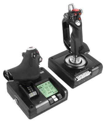 Produktbild von Logitech G G Saitek X52 Pro Flight Control System, Flugsimulation, PC, Analog / Digital, Kabelgebunden, USB, Schwarz