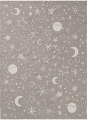 Produktbild von Biederlack Plaid mit Fransen Lovely & Sweet Universe taupe Größe 75 x 100
