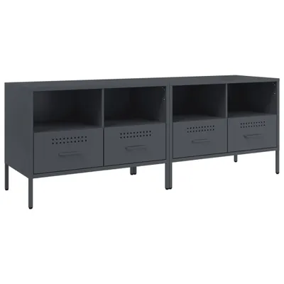 Produktbild von vidaXL TV-Schränke 2 Stk. Anthrazit 68x39x50,5 cm Stahl