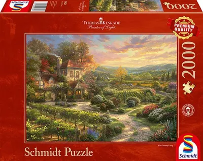 Zdjęcie produktu dla Schmidt Spiele puzzle W winnicach, Thomas Kinkade, puzzle dla dorosłych, premium, 2000 elementów, 59629