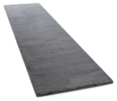 Produktbild von Hochflor Teppich Läufer Flur Schlafzimmer Shaggy Flauschig Kunstfell Einfarbig Grösse 80x300 cm