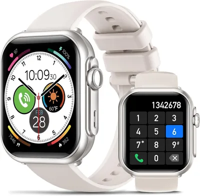 Produktbild von BANLVS Herren Smartwatch 1,85 Zoll AMOLED Fitnessuhr mit Telefonfunktion, 1000mAh Akku, 120 Sportmodi, 5ATM wasserdicht