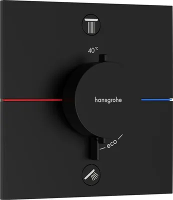 Produktbild von HansGrohe ShowerSelect Com.E Thermostat UP 2 Verbraucher MSW Matt Black, 15572670