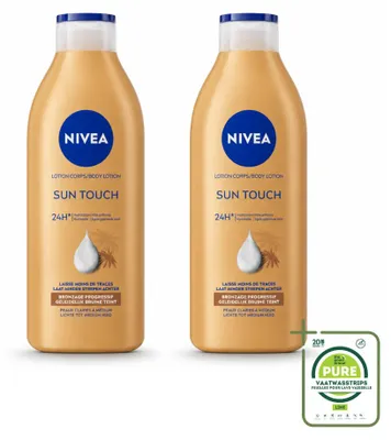 Image de 2 x Lait pour le corps autobronzant NIVEA Sun Touch – 400 ml - Lot de 2 pièces