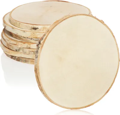 Produktbild von com-four® 8x Untersetzer aus Naturholz - Glasuntersetzer - Untersetzer für Gläser - Holzscheiben zum Basteln - Ø ca. 11-13cm