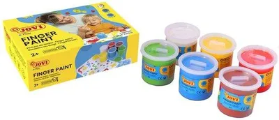 Productafbeelding van Vingerverf Set Met 6 Kleuren, Geschikt Voor Kinderen