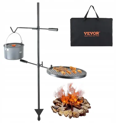 Zdjęcie produktu dla Grill Obrotowy Z Rożnem 360 X 360 Mm Wolnostojący Węglowy Dwuwarstwowy